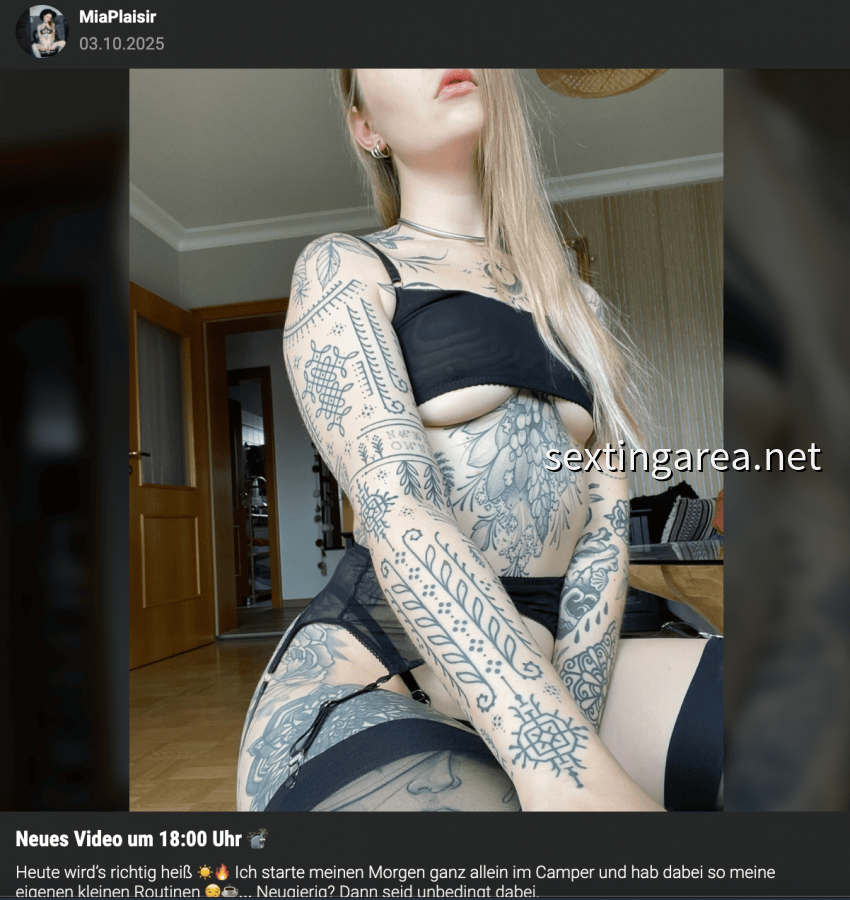 Miaplaisir Lingerie Tattoo Selfie