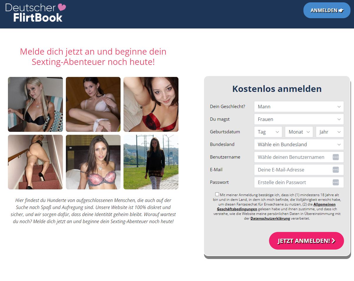 Erotik und Sex Chats gibt es gratis bei DeutscherFlirtbook.com