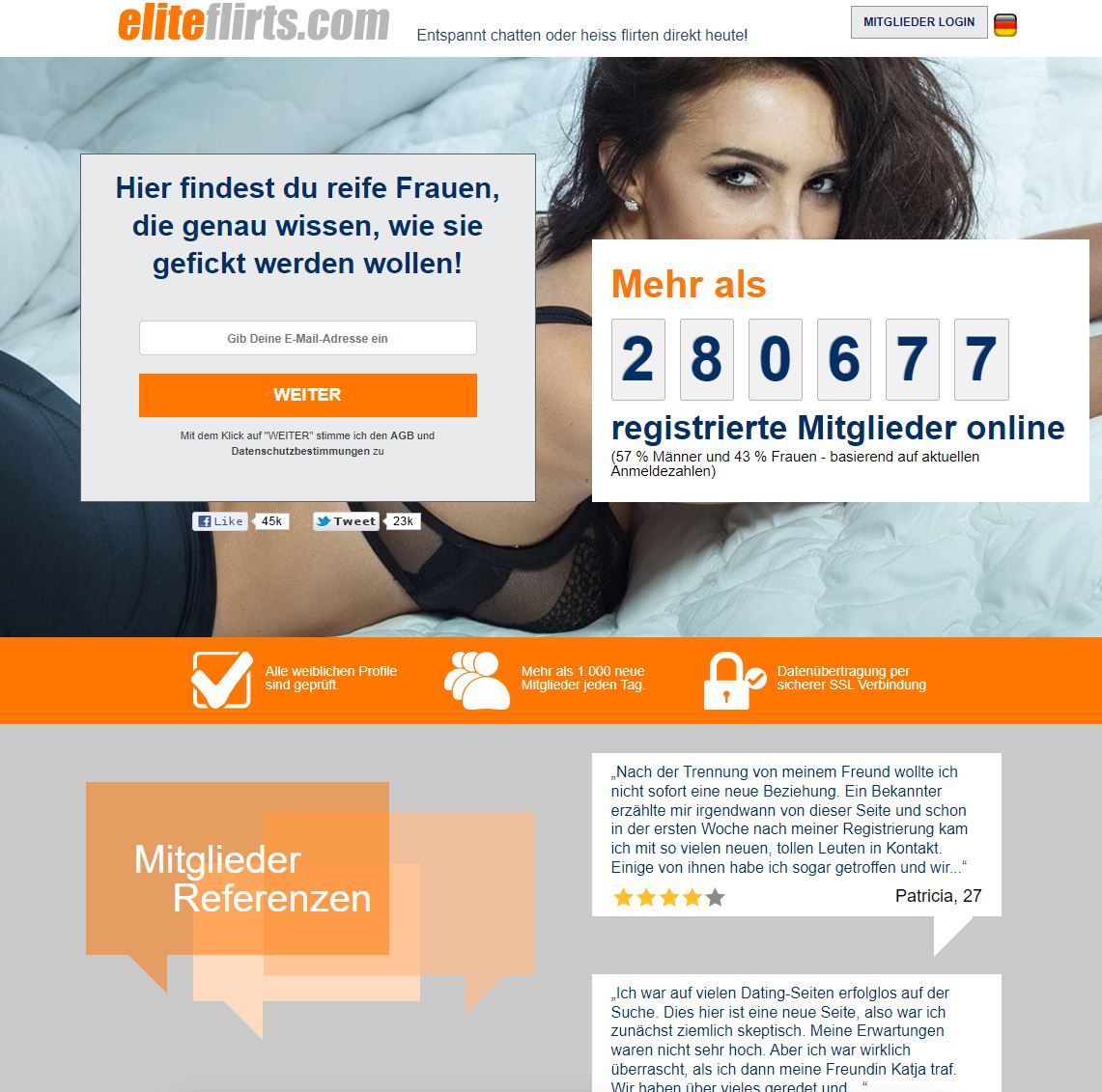 Im kostenlose Sex von Eliteflirts.com findest du Sex & Erotik Kontakte.